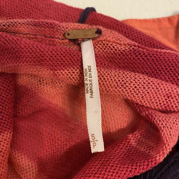 FreePeople PurpleRed RawEdge Crinkle Pieced TankTop Boho Hippie Festival SP Vamp - Picture 3 of 8